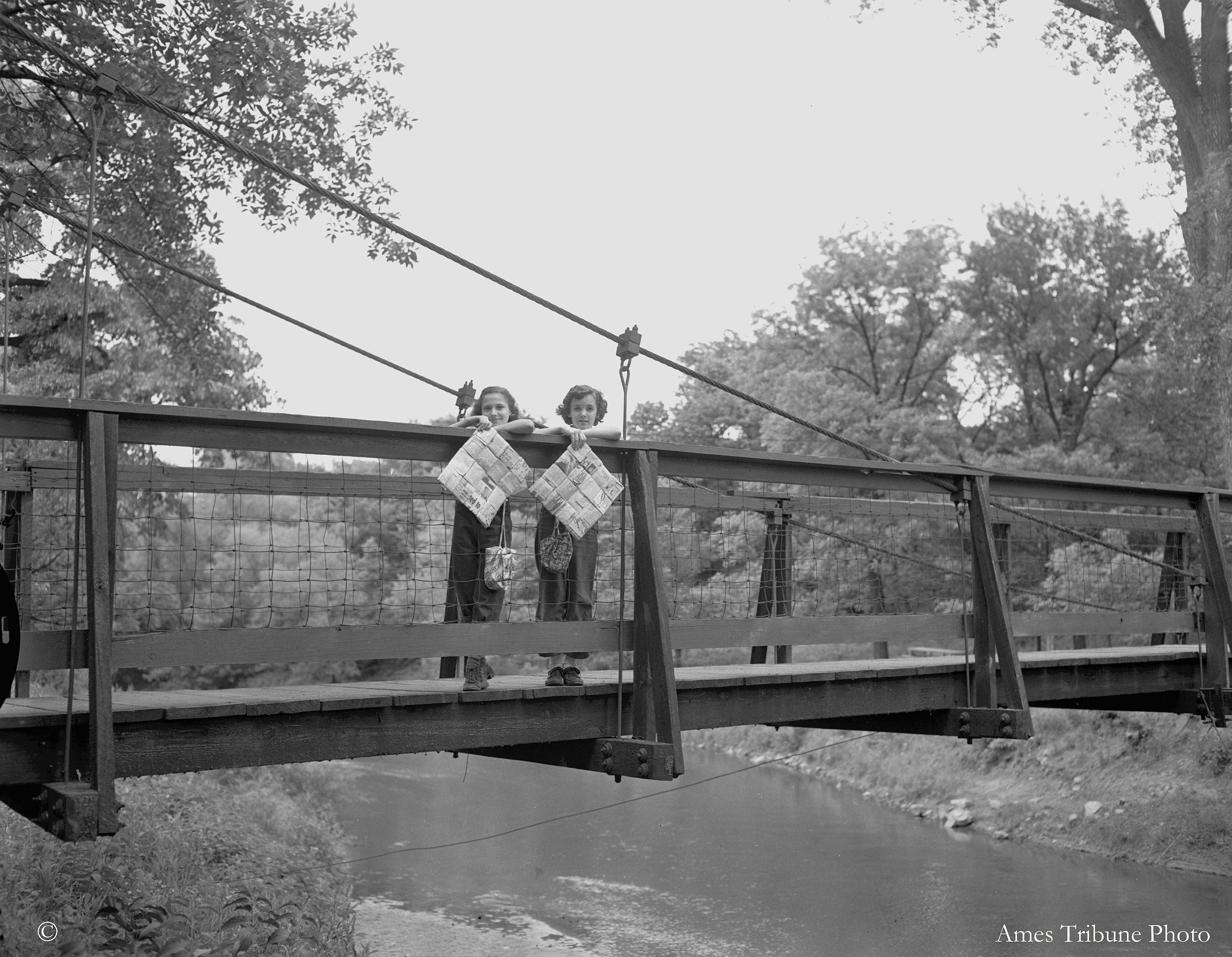 Brookside Park Suspension Bridge Ames History Museum